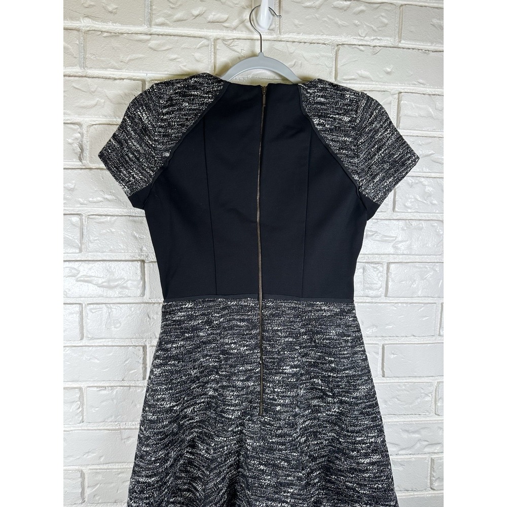 J.Crew Size 0 Tweed Fit & Flare Dress Classic Career Chic Short Sleeve - Picture 5 of 12